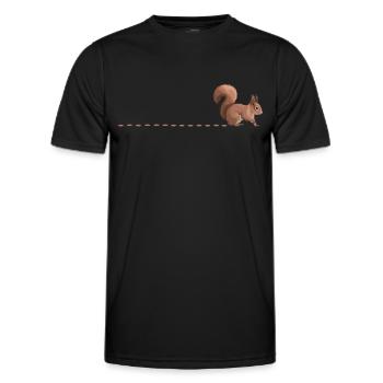 Eichhörnchenspuren Fährten Eichhörnchen Spuren - Männer Funktions-T-Shirt - Schwarz - Vorne - AI Model Male 178 dark (178cm)