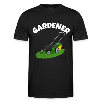 Gardener Lawn Mower - Men's Functional T-Shirt - black - Front - AI Model Male 178 dark (178cm)