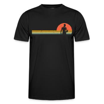 Retro Basketball Player Vintage Basketball Player - Men's Functional T-Shirt - black - Front - AI Model Male 178 dark (178cm)