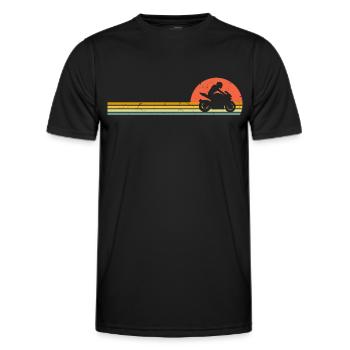 Retro Vintage Motorcycle Rider Super Sports Car - Men's Functional T-Shirt - black - Front - AI Model Male 178 dark (178cm)