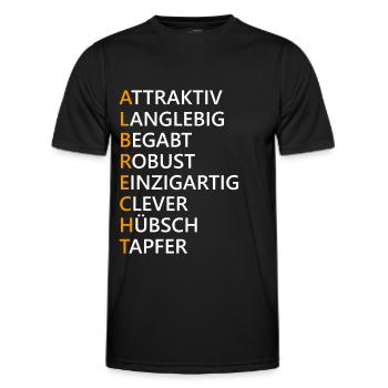 Albrecht Name Geschenk - Männer Funktions-T-Shirt - Schwarz - Vorne - AI Model Male 178 dark (178cm)