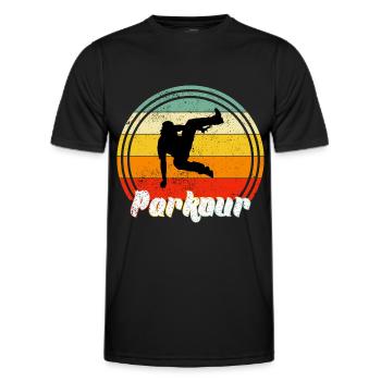 Freies Laufen - Männer Funktions-T-Shirt - Schwarz - Vorne - AI Model Male 178 dark (178cm)