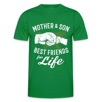 Mother And Son - Best Friends For Life - Men's Functional T-Shirt - kelly green - Front - AI Model Male 178 dark (178cm)