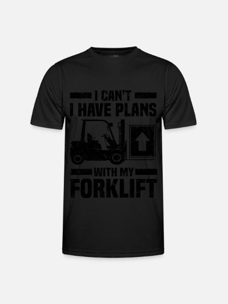 Gabelstaplerfahrer | Gabelstapler Beruf Geschenke - Männer Funktions-T-Shirt - Schwarz