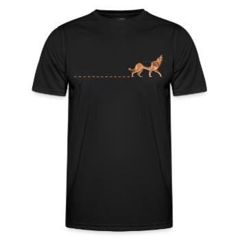 Chien de berger allemand Traces de chien de berger allemand - T-shirt sport Homme - noir - Devant - AI Model Male 178 dark (178cm)