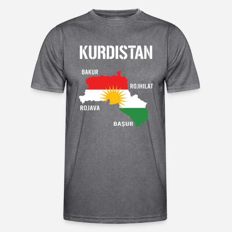 Kurdistan Flag Bakur Bashur Rojava Rojhlt Newroz Men's Functional T-Shirt