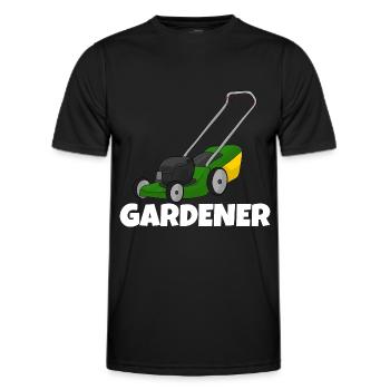 Gardener Lawn Mower - Men's Functional T-Shirt - black - Front - AI Model Male 178 dark (178cm)