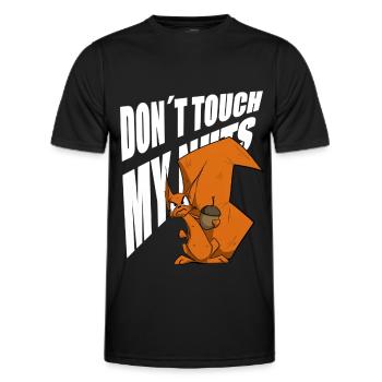 lustiges Eichhörnchen Sprüche Männer Comic Shirt - Männer Funktions-T-Shirt - Schwarz - Vorne - AI Model Male 178 dark (178cm)