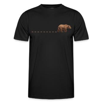 Traces d’ours Traces d’ours brun Ours Grizzli Ours - T-shirt sport Homme - noir - Devant - AI Model Male 178 dark (178cm)
