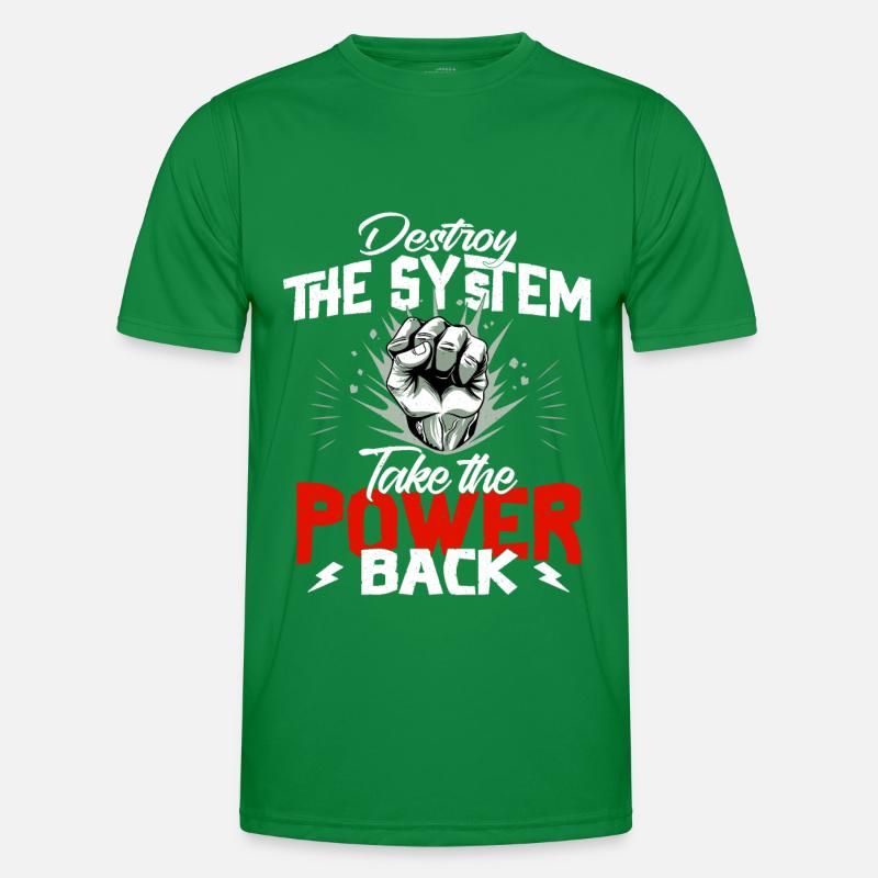 Destroy the System - Revolution Männer Funktions-T-Shirt