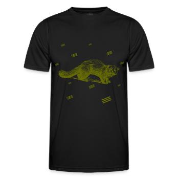 Rat - rongeur - T-shirt sport Homme - noir - Devant - AI Model Male 178 dark (178cm)