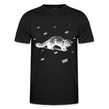 Rat - rongeur - T-shirt sport Homme - noir - Devant - AI Model Male 178 dark (178cm)