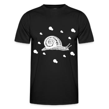 Snail - Animal Field snail Nature conservation - Men's Functional T-Shirt - black - Front - AI Model Male 178 dark (178cm)