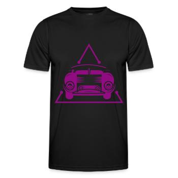 Car - Classic Car - Nostalgic Vehicles - Men's Functional T-Shirt - black - Front - AI Model Male 178 dark (178cm)