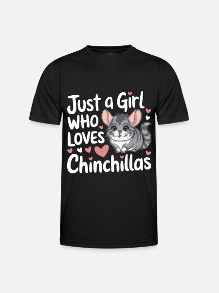 Chinchilla Chinchillas Mouse - Men's Functional T-Shirt - black