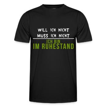 Rentner Ruhestand Rentnerin Lustig - Männer Funktions-T-Shirt - Schwarz - Vorne - AI Model Male 178 dark (178cm)