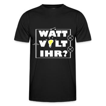 Watt Volt Schaltkreis - Männer Funktions-T-Shirt - Schwarz - Vorne - AI Model Male 178 dark (178cm)