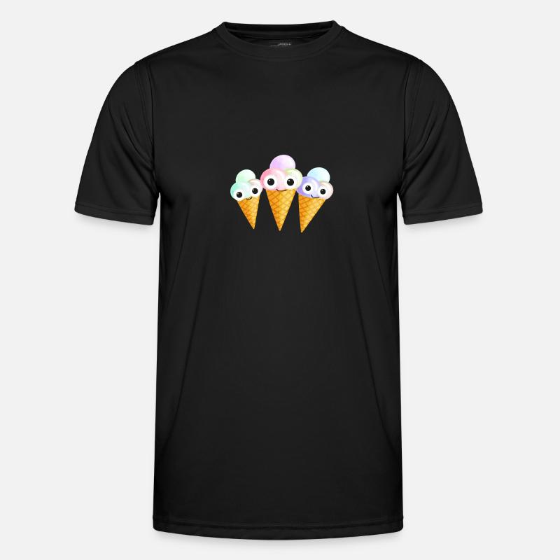 eistüten, eis,icecream,comic - Männer Funktions-T-Shirt - Schwarz