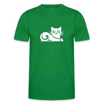 Dessin de chats abstraits mignons - T-shirt sport Homme - vert - Devant - AI Model Male 178 dark (178cm)