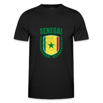 Senegal - Männer Funktions-T-Shirt - Schwarz - Vorne - AI Model Male 178 dark (178cm)