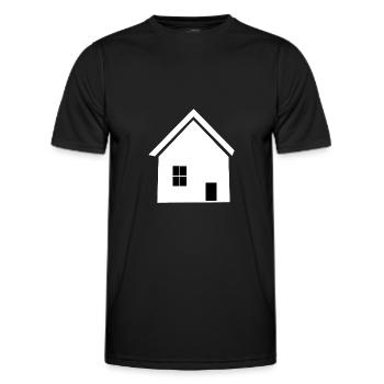 Home Houses Property - Men's Functional T-Shirt - black - Front - AI Model Male 178 dark (178cm)