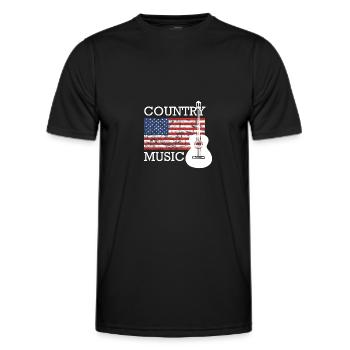 Musica Country - Maglietta sportiva per uomo - nero - Fronte - AI Model Male 178 dark (178cm)