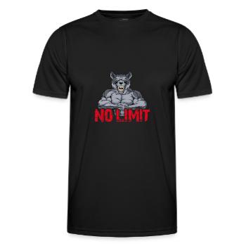 Bodybuilding Muskelaufbau Fettabbau ohne Limit - Männer Funktions-T-Shirt - Schwarz - Vorne - AI Model Male 178 dark (178cm)