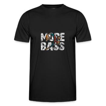 Plus Bass Please Clé de fa pour bassistes - T-shirt sport Homme - noir - Devant - AI Model Male 178 dark (178cm)
