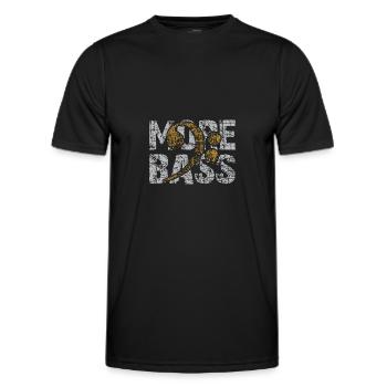Plus Bass Please Clé de fa pour bassistes - T-shirt sport Homme - noir - Devant - AI Model Male 178 dark (178cm)