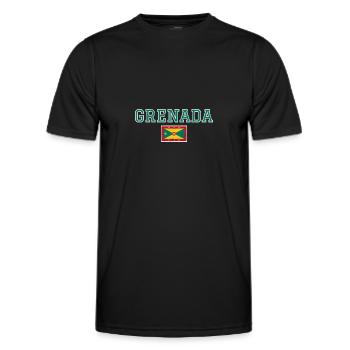 Grenada - Men's Functional T-Shirt - black - Front - AI Model Male 178 dark (178cm)