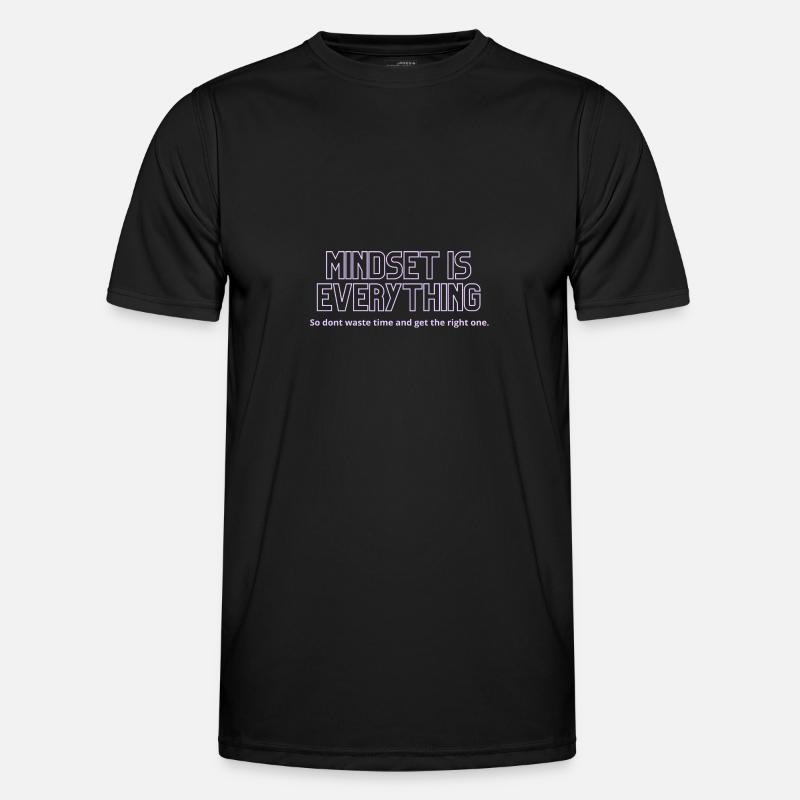Mindset is everything - Männer Funktions-T-Shirt - Schwarz