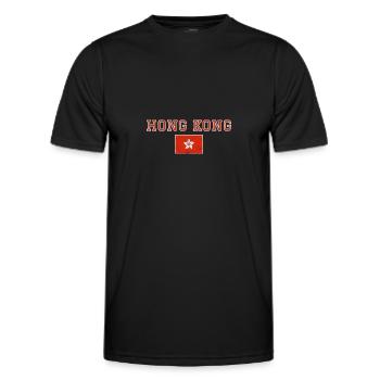Hongkong - Männer Funktions-T-Shirt - Schwarz - Vorne - AI Model Male 178 dark (178cm)