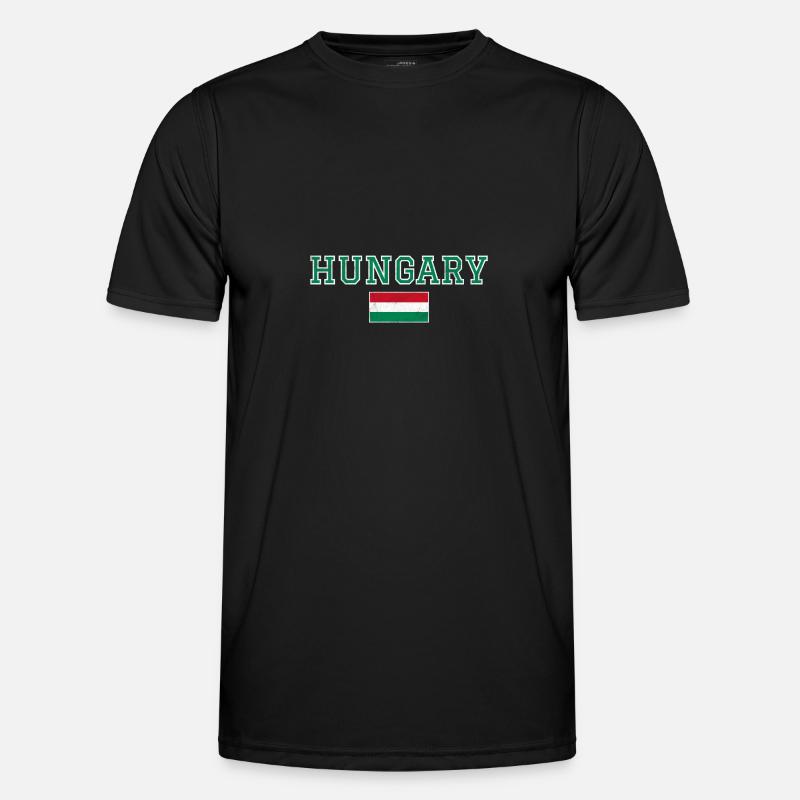 Ungarn - Männer Funktions-T-Shirt - Schwarz