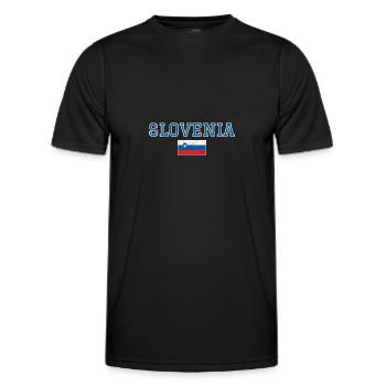 Slovenia - Men's Functional T-Shirt - black - Front - AI Model Male 178 dark (178cm)