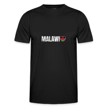 Malawi - Men's Functional T-Shirt - black - Front - AI Model Male 178 dark (178cm)