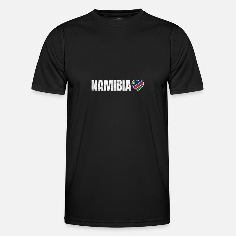 Namibia - Männer Funktions-T-Shirt - Schwarz