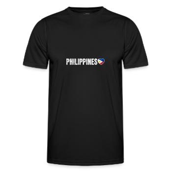 Philippinen - Männer Funktions-T-Shirt - Schwarz - Vorne - AI Model Male 178 dark (178cm)
