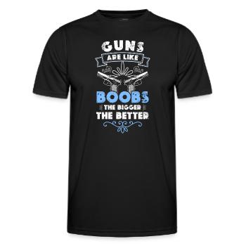 Weapon Ammunition Gun Owners Freedom - Men's Functional T-Shirt - black - Front - AI Model Male 178 dark (178cm)