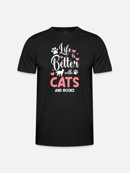 Chats Maîtresse d’animaux - T-shirt sport Homme - noir