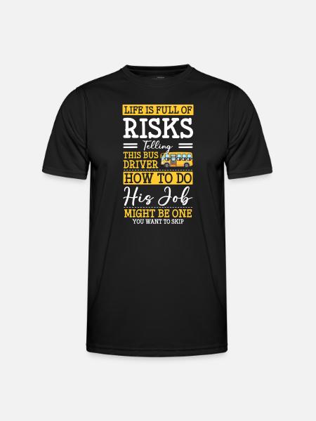 Bus driver Profession Work - Men's Functional T-Shirt - black