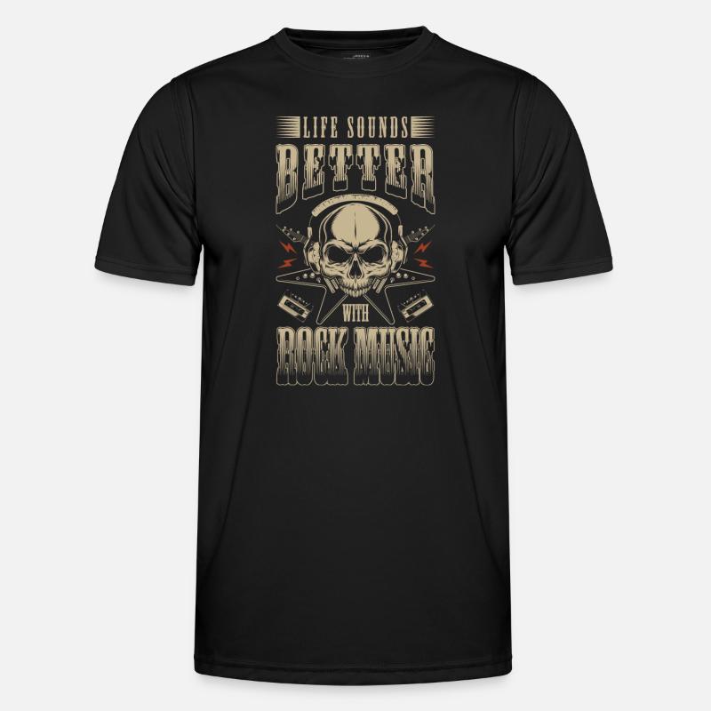 Rock Hardrocker Schlagzeug Männer Funktions-T-Shirt