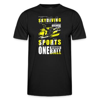 Parachute Adrenaline Paragliding - Men's Functional T-Shirt - black - Front - AI Model Male 178 dark (178cm)