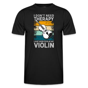 Violine Orchester Konzert - Männer Funktions-T-Shirt - Schwarz - Vorne - AI Model Male 178 dark (178cm)