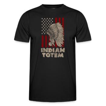 Ureinwohner Wächter Freiheit Gott - Männer Funktions-T-Shirt - Schwarz - Vorne - AI Model Male 178 dark (178cm)