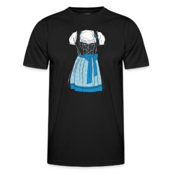 Volksfest Dirndl Ersatz - Männer Funktions-T-Shirt - Schwarz - Vorne - AI Model Male 178 dark (178cm)