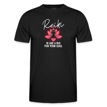 Reiki Symbol Reiki Master Reiki Crystal Gift - Men's Functional T-Shirt - black - Front - AI Model Male 178 dark (178cm)
