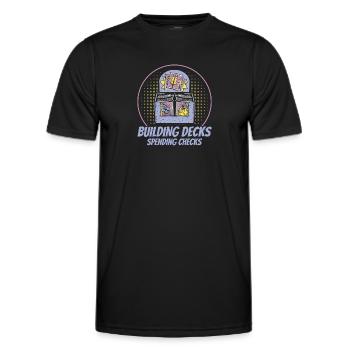 Trading Card Playing Card Card Game Gift - Men's Functional T-Shirt - black - Front - AI Model Male 178 dark (178cm)