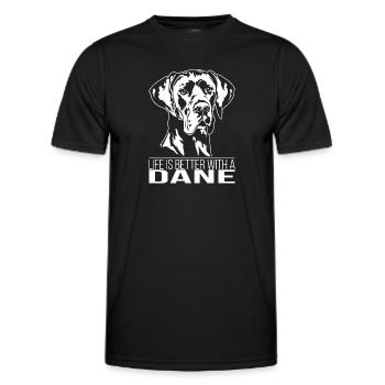 La vie des danois est meilleure Chiens Grands Dague Wilsigns - T-shirt sport Homme - noir - Devant - AI Model Male 178 dark (178cm)