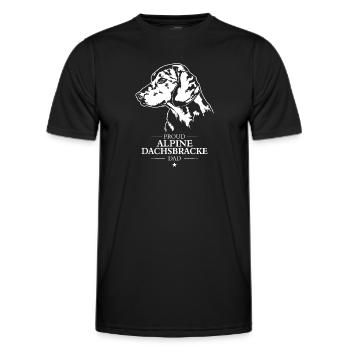 Proud Alpine Badger Hound Dad Dog Dog Wilsigns - Men's Functional T-Shirt - black - Front - AI Model Male 178 dark (178cm)