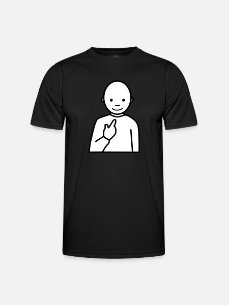Meme - Funny, funny male - Men's Functional T-Shirt - black